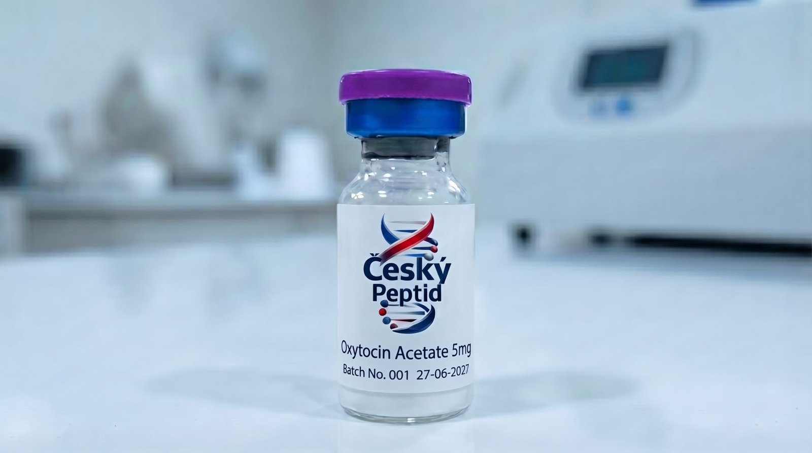 Oxytocin acetát 5 mg – lahvička výzkumného peptidu Český Peptid